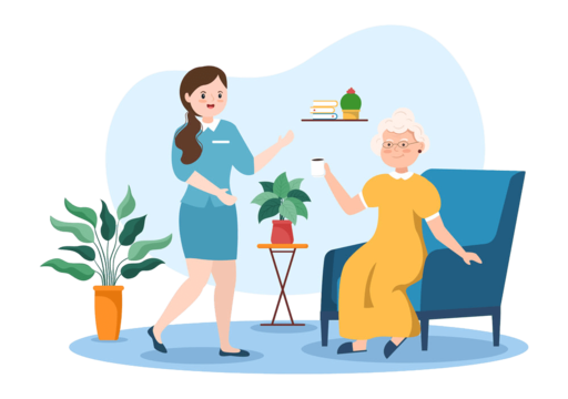 Elderly Care Illustration
